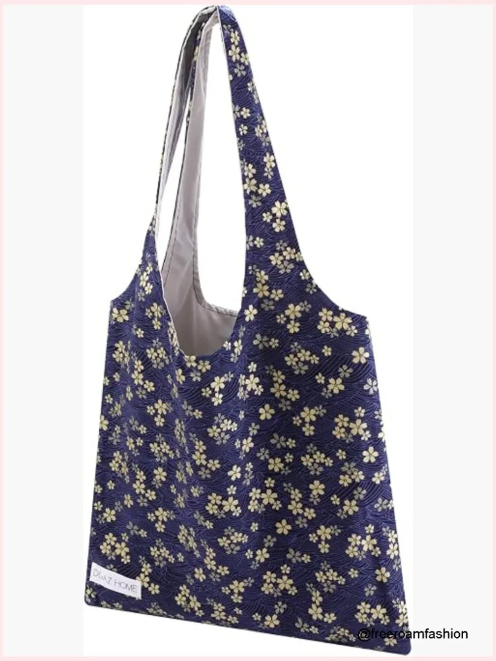 Women's Silk Hobo Shoulder Bag with Zipper Large Tote Handmade